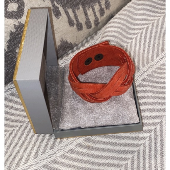 Braided Suede Leather Cuff Bracelet - Picture 3 of 6